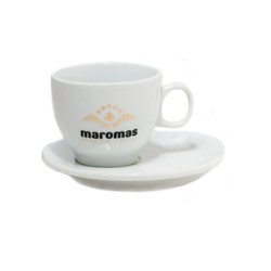 Maromas Чаша за капучино с чинийка 150мл.- 6бр. Комплект порцеланови чаши за кафе