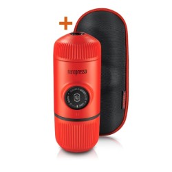 Wacaco® Nanopresso Lava Red + калъф – Преносима портативна машина за еспресо