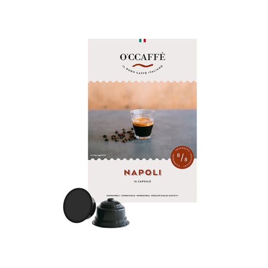 Капсули O’CCAFFÈ® Dolce Gusto – Napoli | Съвместими кафе капсули със система Dolce Gusto, 16 броя